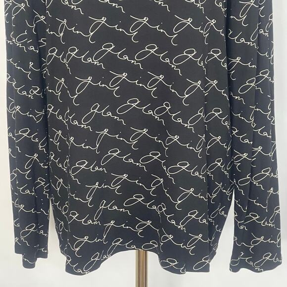 Chico's the Ultimate Tee Basic Glam Girl All over Print Womens Scoop Neck Sz L - Picture 3 of 9